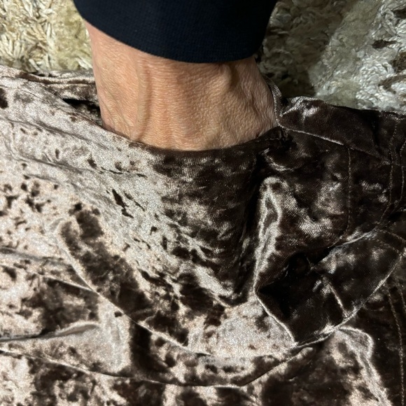 Belle by Kim Gravel 3X Velvet Button Tunic Top Brown Stretch with pockets - Picture 8 of 13